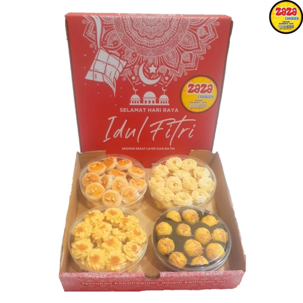 

PAKET C - KUE KERING IDUL FITRI NATAL IMLEK ISI NASTAR MAWAR BAKPIA KACANG SEMPRIT