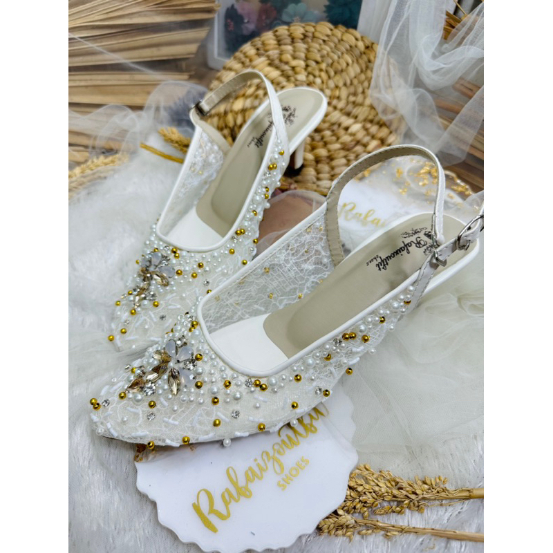 sepatu wedding keyna putih 5cm stillo