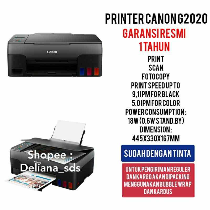 Printer Canon G2020 Garansi Resmi 1 Tahun Printer Canon G 2020 Printer Canon Murah Printer Murah Pri