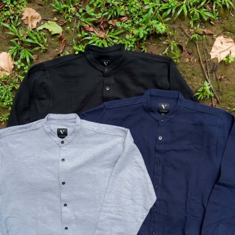 Kemeja Basic Collarless Vuxor