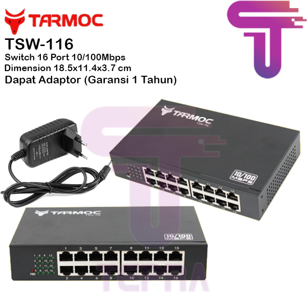Tarmoc TSW-116 Desktop Switch Unmanage 16 port 10/100Mbps Metal Case