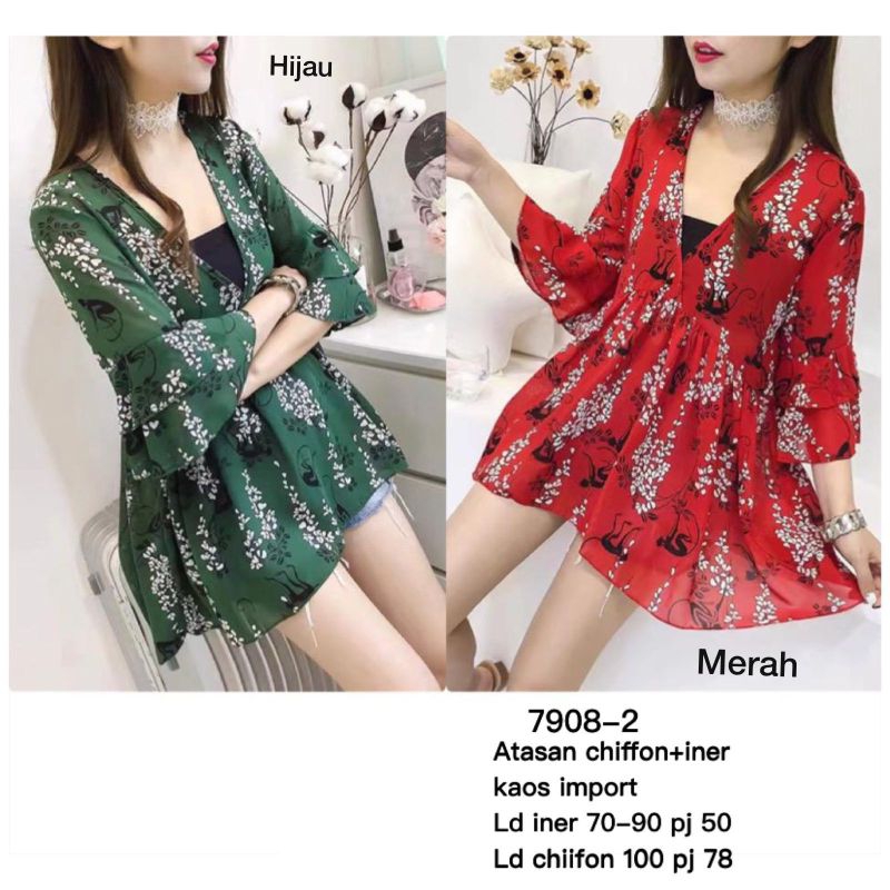 ATASAN CHIFFON+INER KAOS IMPORT MV-7908-2