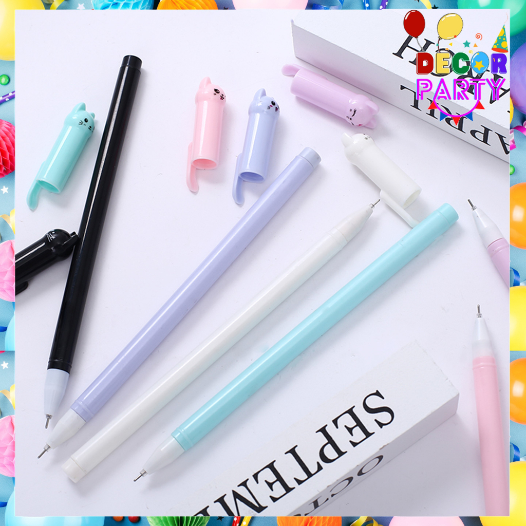 

DP Pena Karakter Kucing Meow Lucu Pulpen Karakter Gel Imut Pulpen Gel Pena