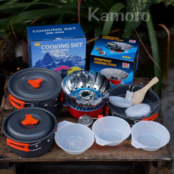 

Dijual paket cooking set ds 300 plus kompor windproof merk kovar Limited
