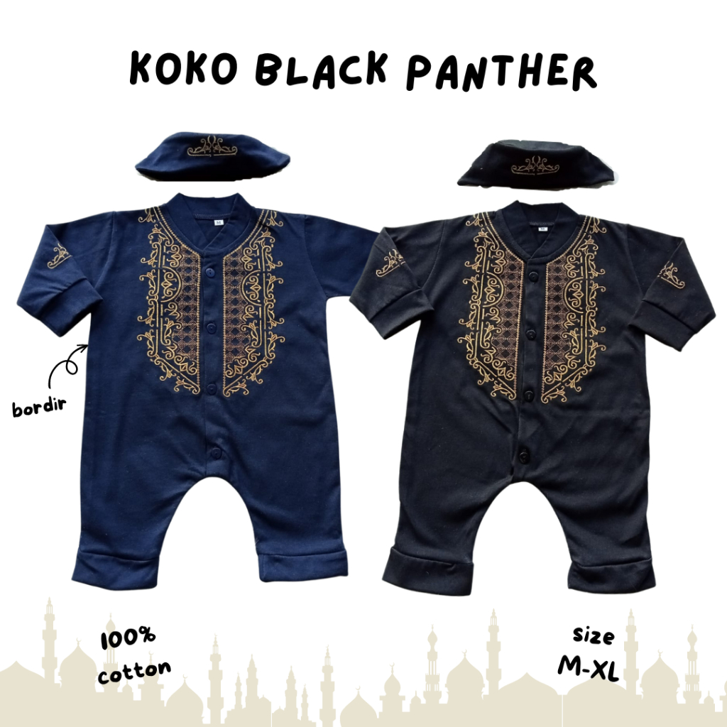 baju koko bayi baru lahir koko jumper romper koko anak 6-12 bulan 1-2 tahun