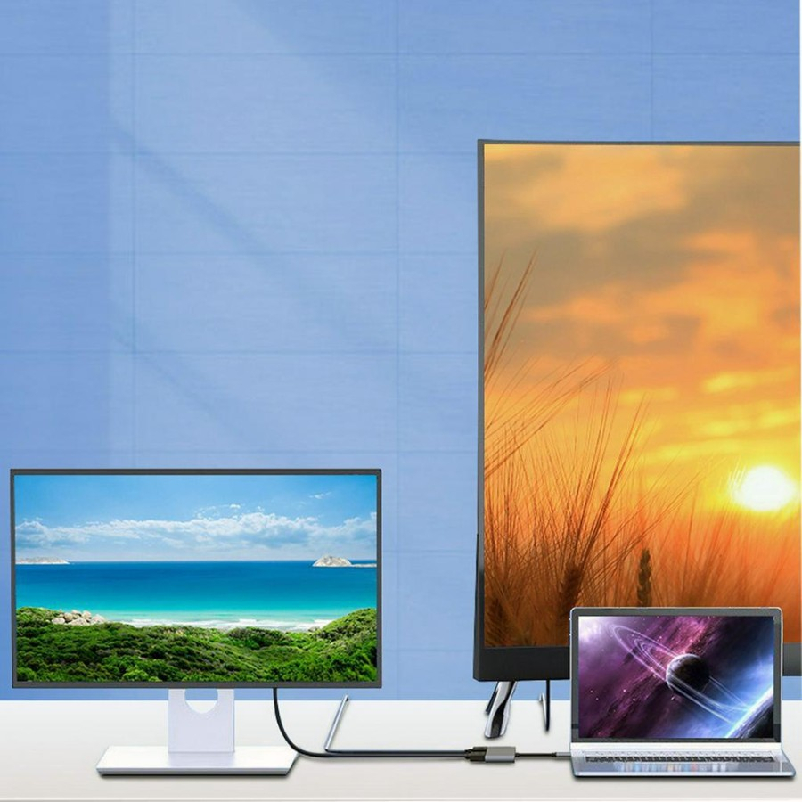 Thunderbolt Usb3.1 Type-c to dual hdtv usb-A 3.0 pd netline mst 4in1 hub 4k 60hz 5A 100w 5Gbps