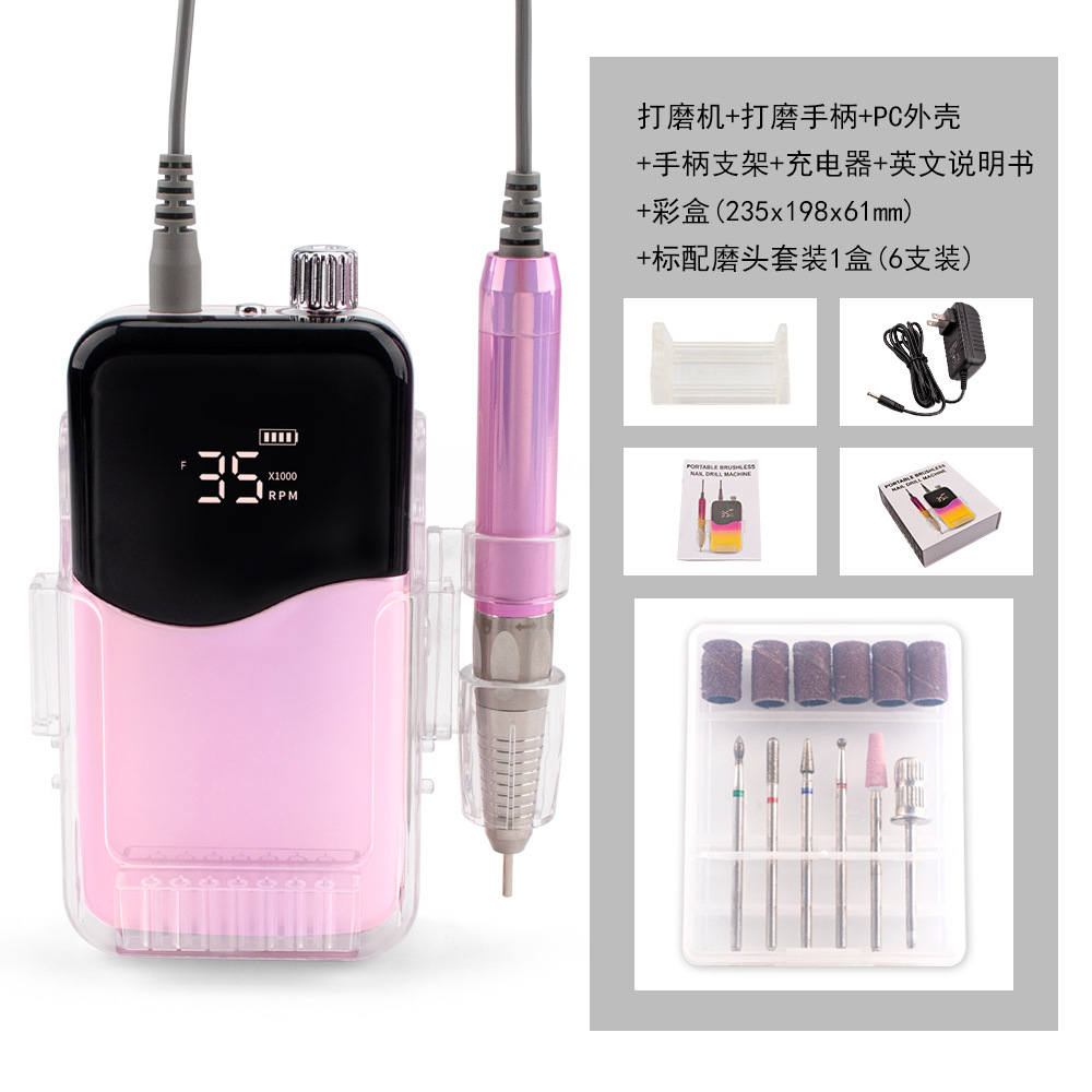 NAIL DRILL WILONA UNICORN 2.0 PREMIUM STANDING RUSSIAN MANICURE 35RPM RECHARGABLE PORTABLE NAIL DRILL MACHINE