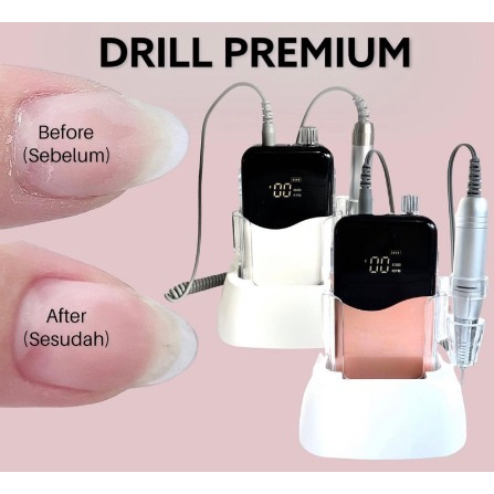 Nail Drill untuk Remove nail gel ataupun Russian Manicure MESIN DRILL PREMIUM STANDING 35RPM RECHARGABLE PORTABLE  MESIN KIKIR KUKU ELEKTRIK