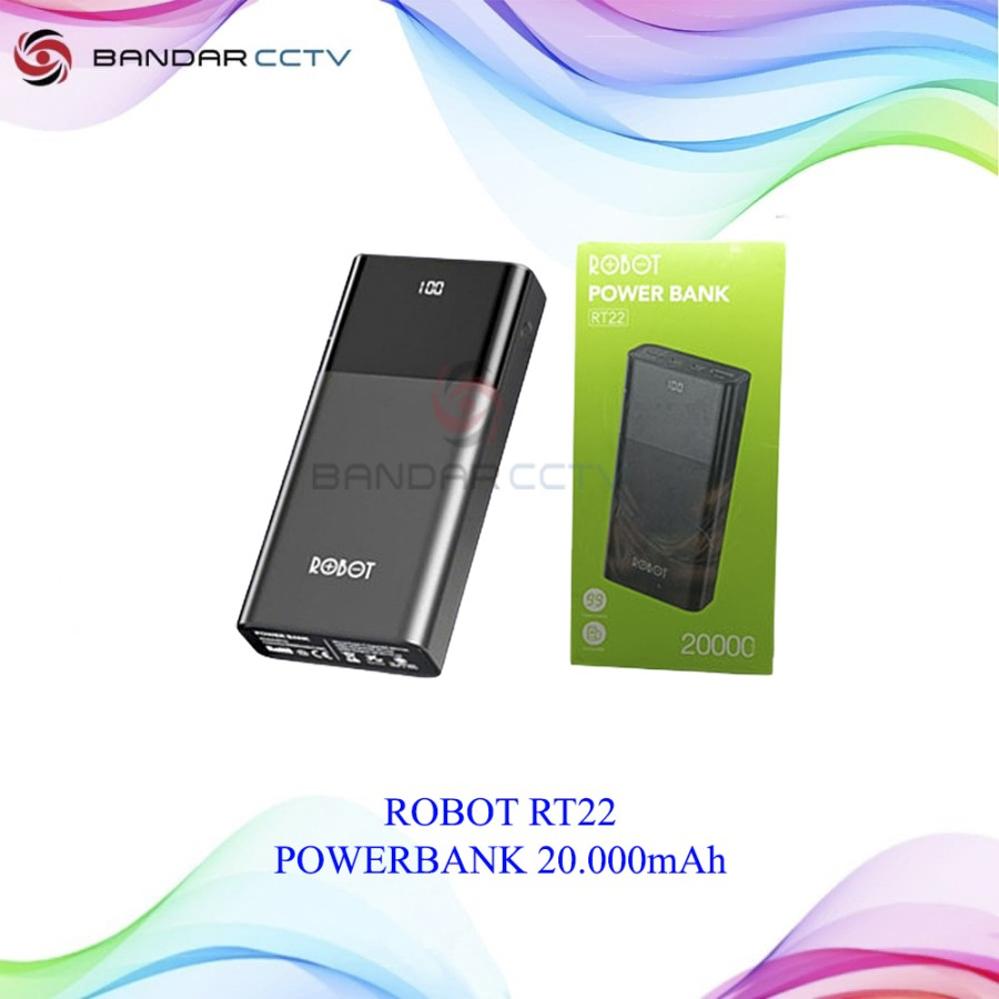 ROBOT RT22 POWERBANK 20.000mAh DUAL INPUT TYPE C &amp; MICRO USB