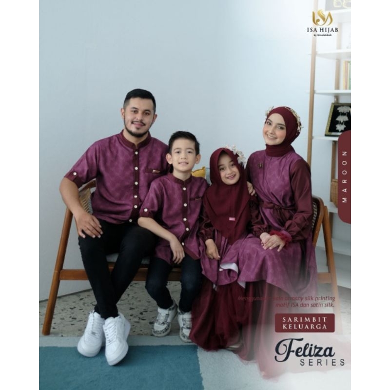 ready stok feliza series by Isa hijab(chocomilk mom M, dad L, marron mom do xl, dad m, Koko kids L)