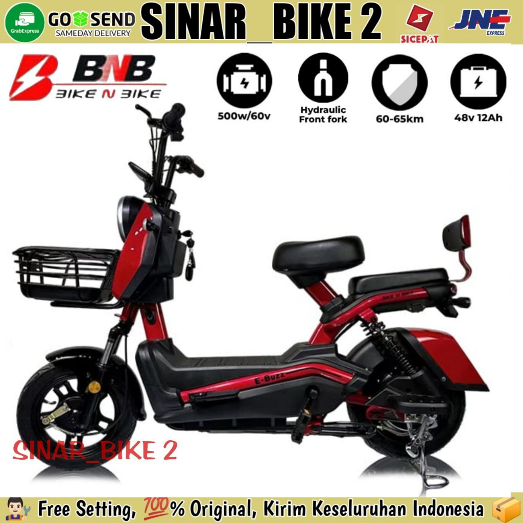 Sepeda Listrik BNB  Bike E-Buzz 500 Watt Battery 48V12Ah