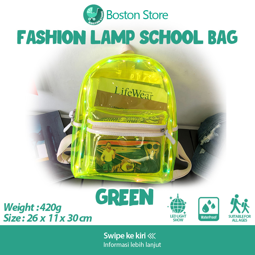 Bostonstore Tas Ransel Transparan / Tas Ransel Transparan Anak / Tas Ransel Transparant / Tas Ransel Transparan / Tas Ransel Transparan Wanita Import / Tas Sekolah Transparan Anak / Tas Sekolah Transparan Wanita / Clear Backpack Transparent