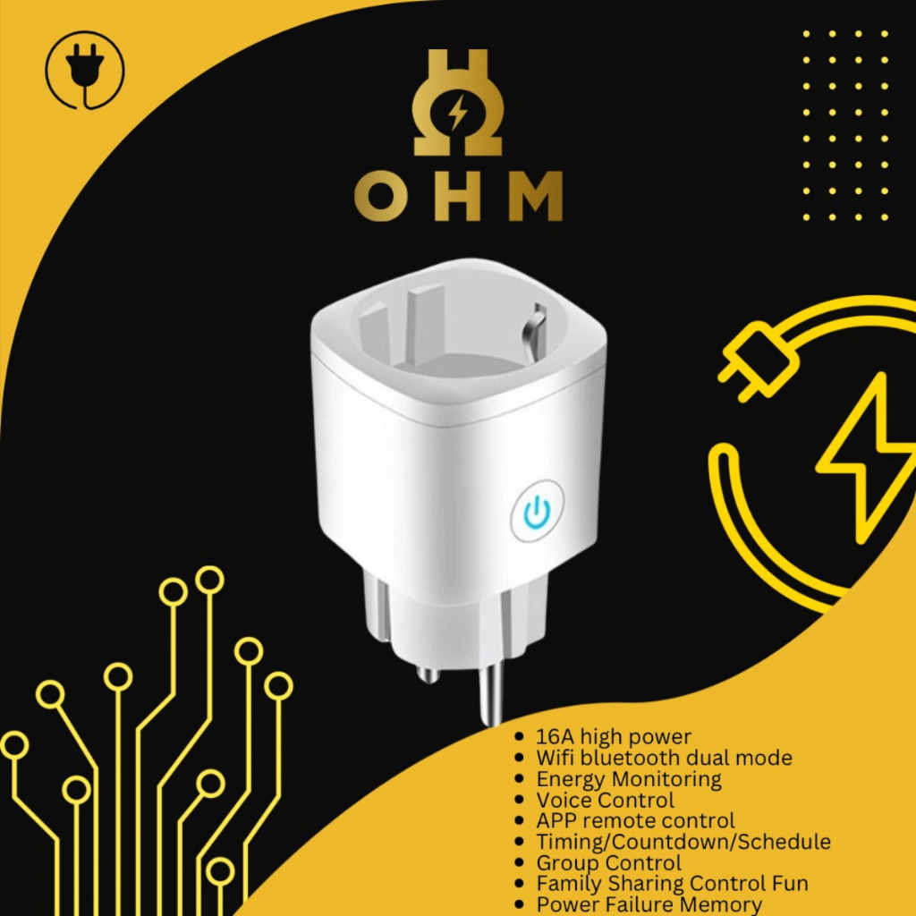 OHM Smart Plug wifi Colokan Listrik Pintar Wireless | IOT smart home tool