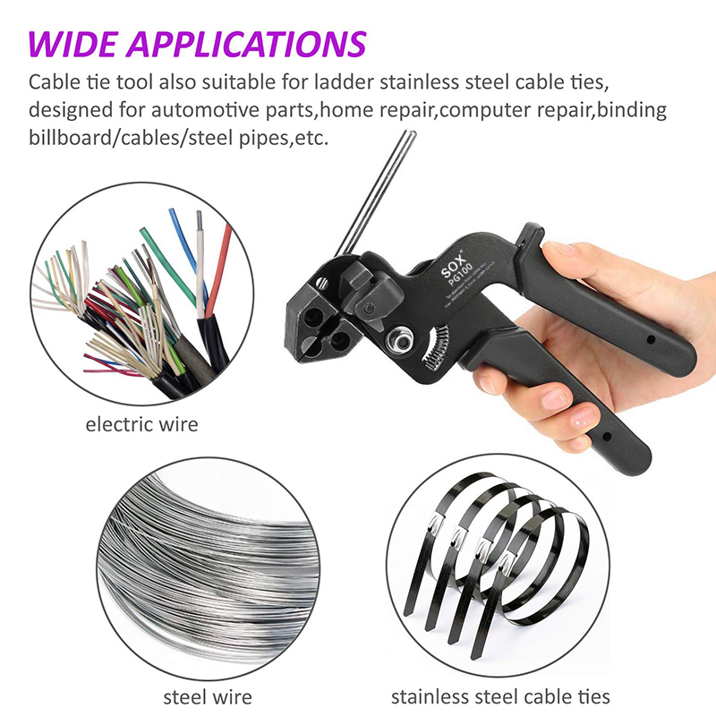 Cable Tie Gun Untuk Ikatan Kabel Stainless Steel/Alat Ketegangan Zip Tie Stainless/Cable Tie Tensioner