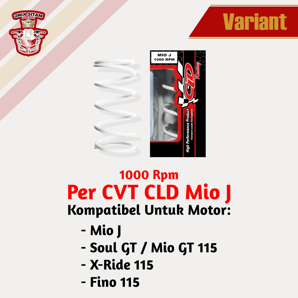 Per CVT Yamaha Mio Sporty Smile Fino Soul Nouvo 110 Karbu 5TL CLD Racing 1000 RPM