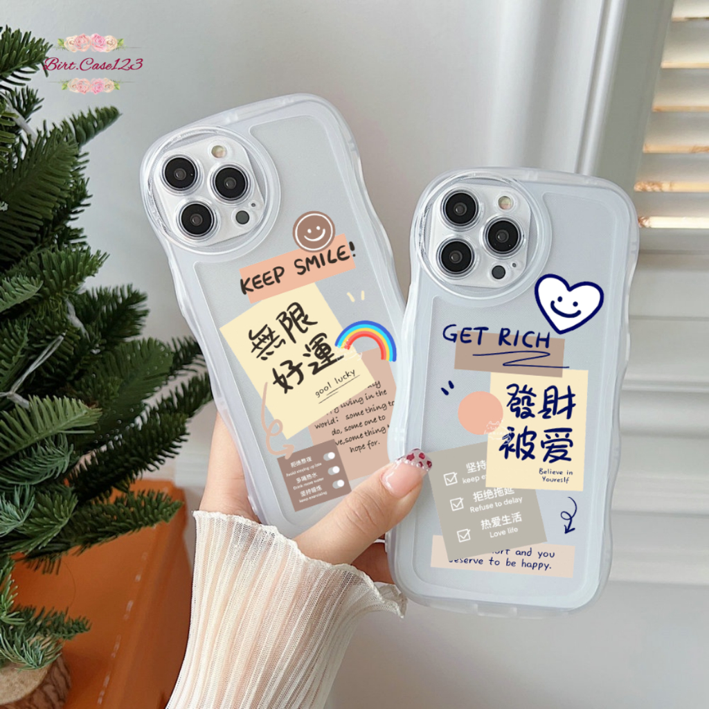 CUSTOM SOFTCASE WAVE GELOMBANG CLEAR CUSTOM GOOL FOR OPPO A3S A1K A5S A15 A16 A17 A76 A37 A39 A57 A5 A9 A52 A53 A54 A55 A57 A77S A71 F1S F5 F7 RENO 4 4F 5 5F 6 7 8 7Z BC7489