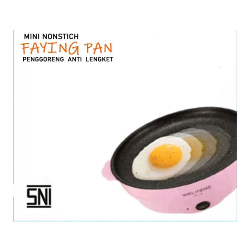 Grill Pan BBQ Panci Pemanggang / Korean Pan / Panci Listrik Welhome / Frying Pan Penggoreng Anti Lengket SNI