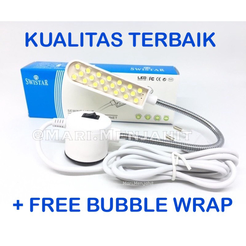 SWISTAR - Lampu Mesin Jahit LED 20 Titik Free Bubble Wrap