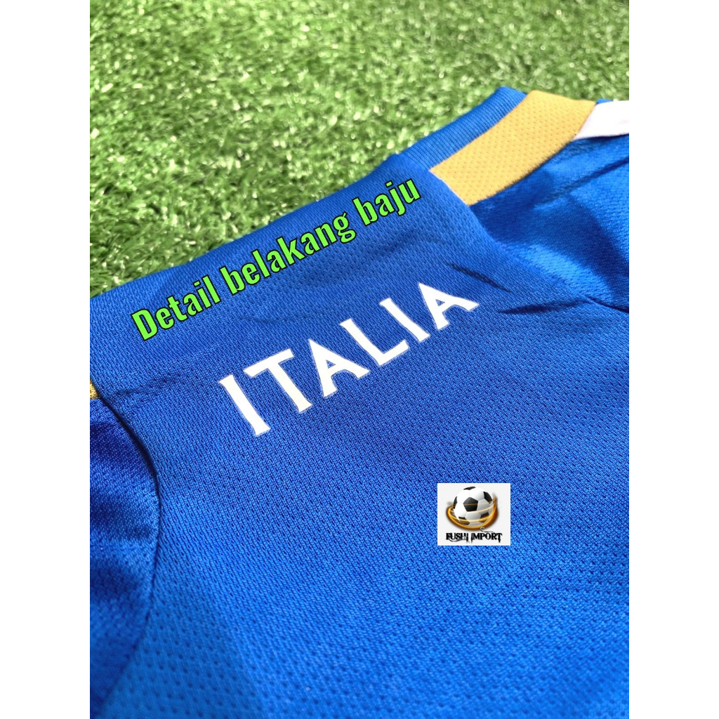 Jersey Baju Bola Italia Home EU 2024 Grade Ori