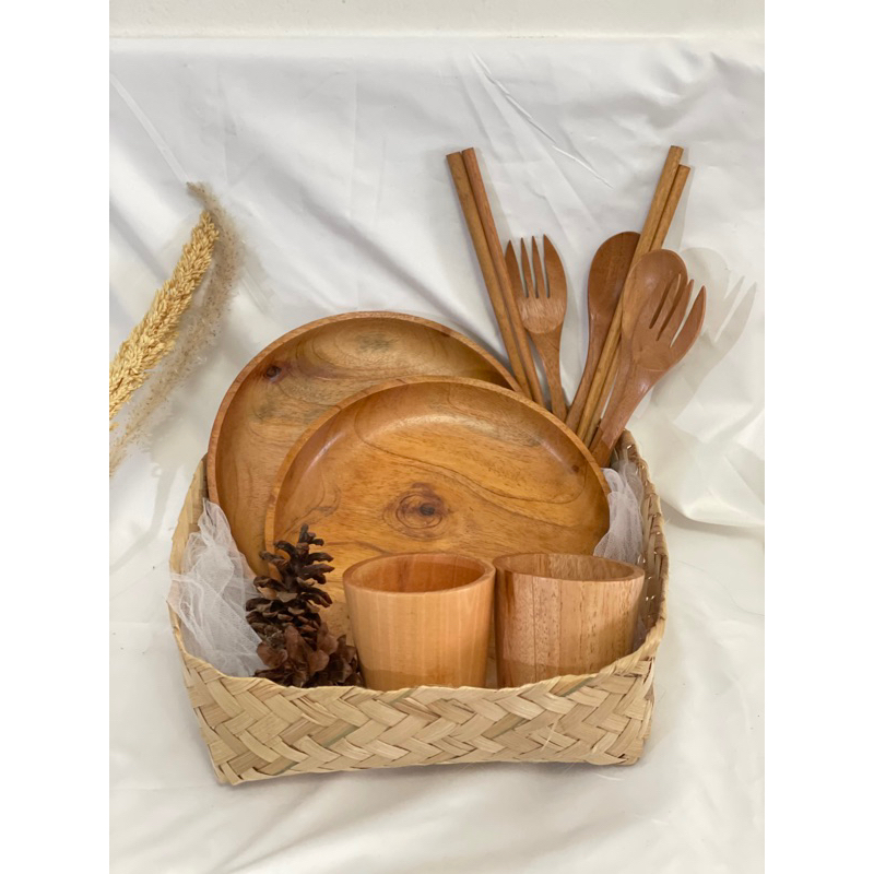 

Hampers lebaran unik/ Hampers kayu/ Alat makan kayu aesthetic/hampers murah