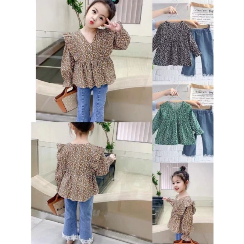 Stelan Jeans Anak Perempuan/Fashion Stelan