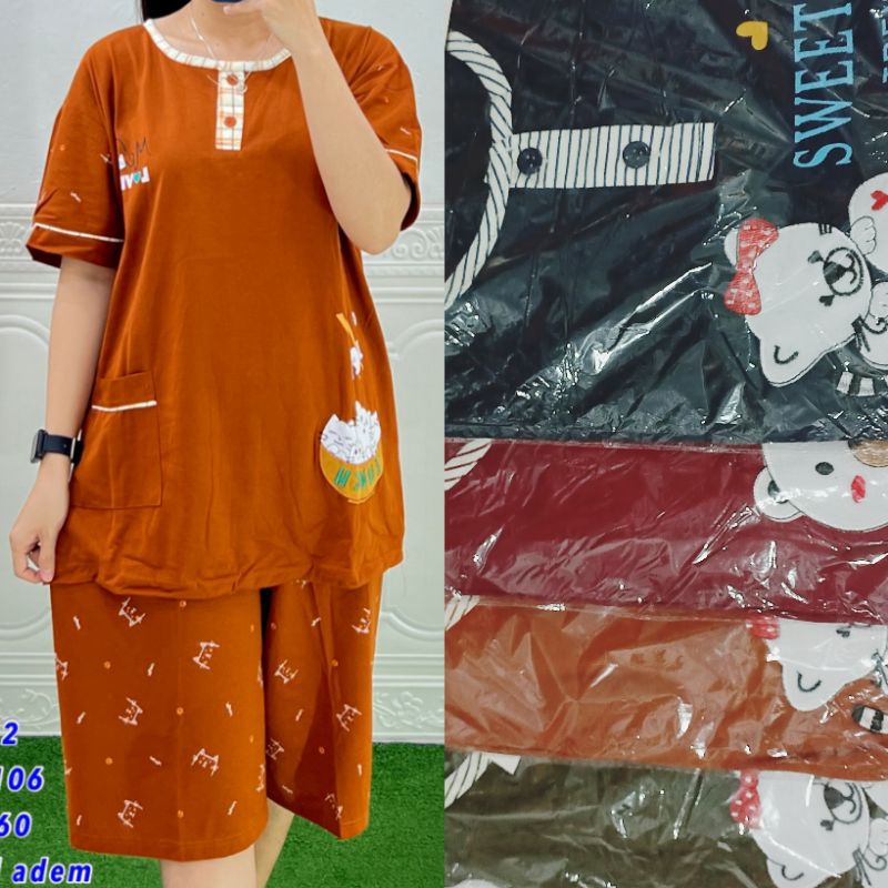 SG - Piyama Patricia Tessa import 6warna / Set Baju tidur Babydoll premium