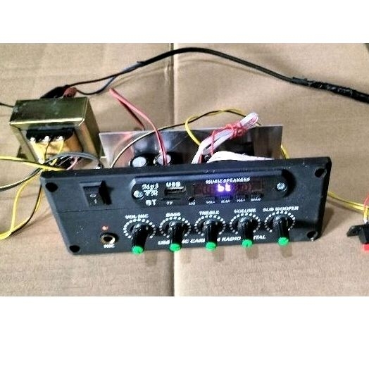 mesin power ampli speaker aktif bluetooth plus trafo