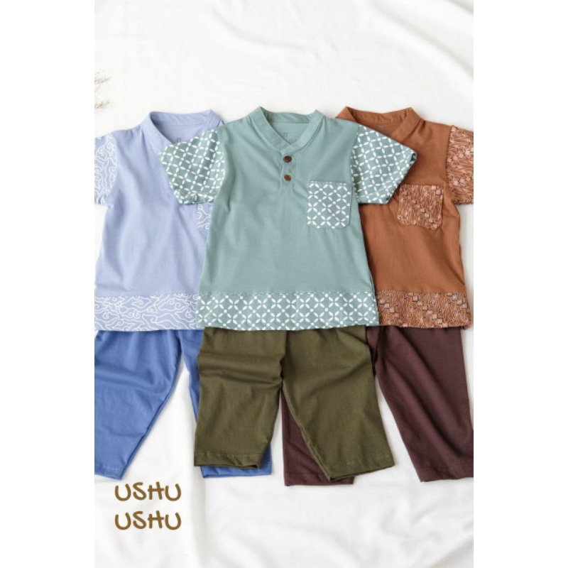 BATIK SERIES USHU-USHU baju koko anak baju muslim baju ngaji anak laki-laki kurta busana muslim anak