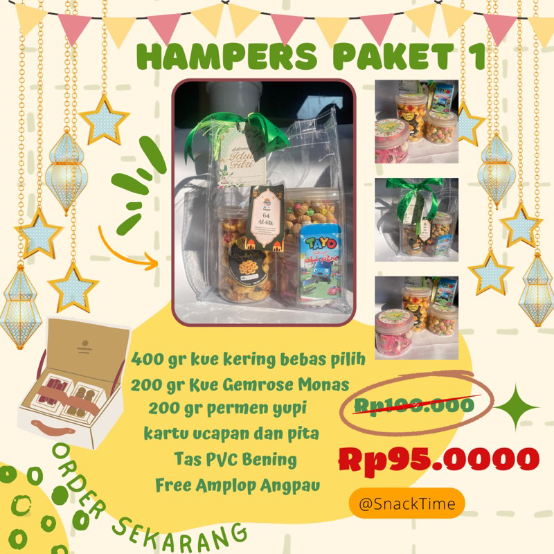 

HAMPERS LEBARAN || PAKET 1|| IDUL FITRI || PREMIUM || HEMPER KUE KERING LEBARAN