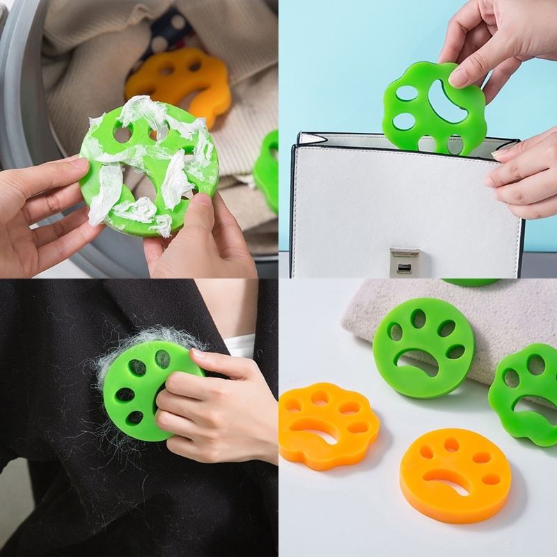 Karet Pembersih Bulu Hewan Reusable Silicone Sticky Pet Hair Remover Bantalan Silikon Pengangkat Debu Kotoran Pada Pakaian