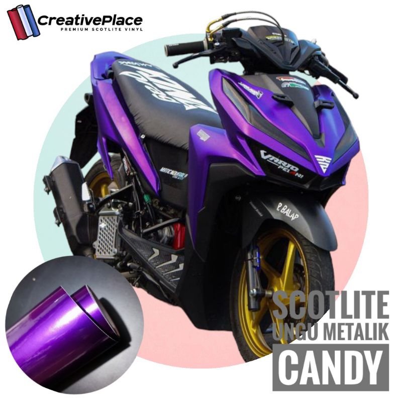skotlet warna ungu metalic candy premium / scotlite purple metalic / ungu kendi / ungu metalik