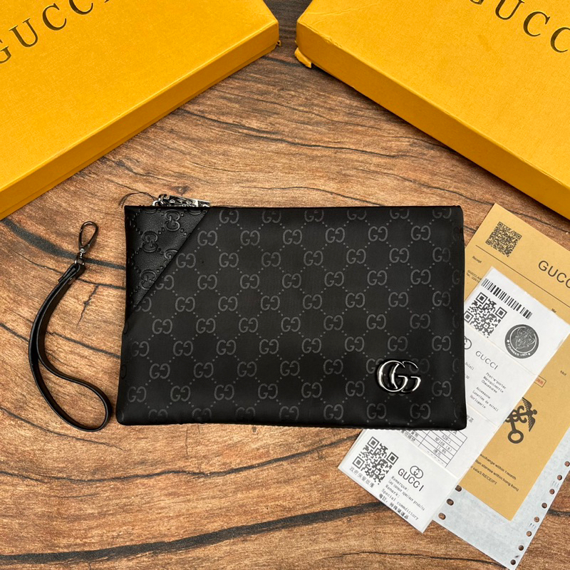 Clutch Gucci Free Box premium Quality handbag pria guci pouch bag gucci