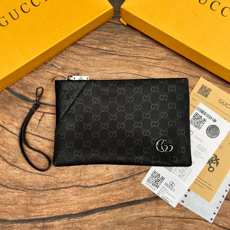 Clutch Gucci Free Box premium Quality handbag pria guci pouch bag gucci