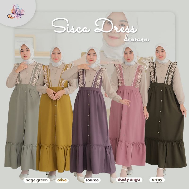 SISCA DRESS/SISA DRESS ORI ALLEYA STYLE, GAMIS SARIMBIT ,COUPLE DRESS SISCA ORI ALLESYA, GAMIS COUPL
