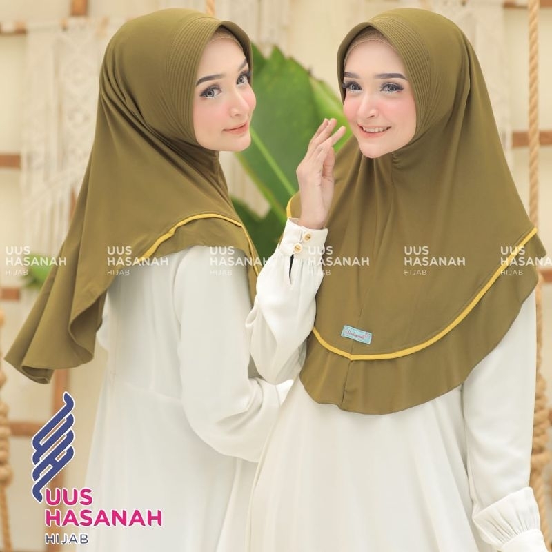 (Uus Hasanah) ZENATA •jilbab instan jersey ballerina•hijab instan pet list