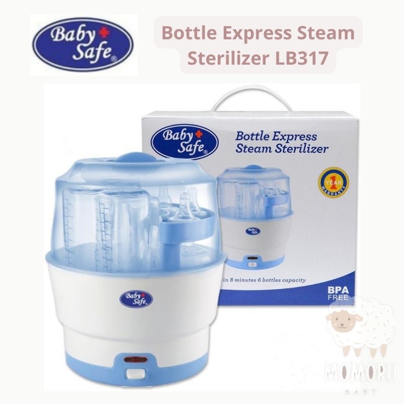 Baby Safe Bottle Steam Sterilizer LB317 Alat Sterilizer Uap Botol Susu Bayi