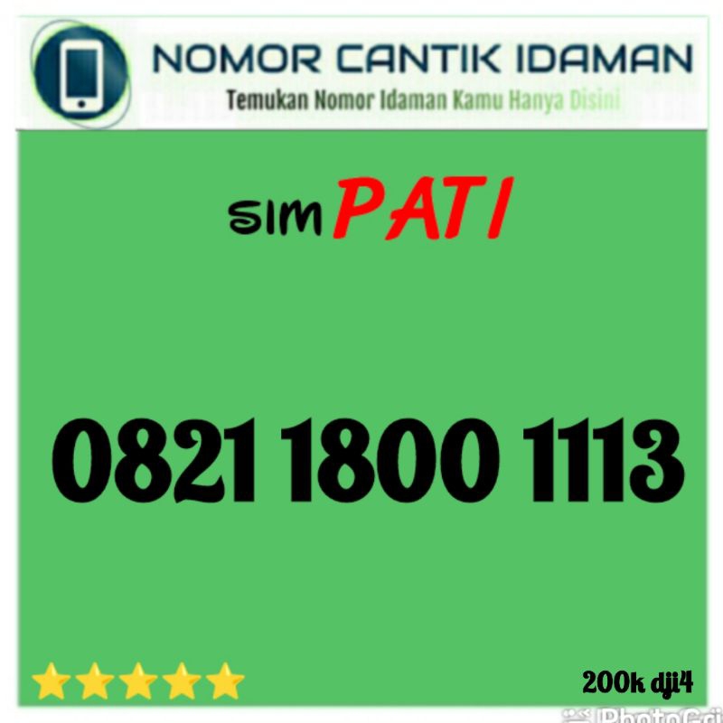 kartu perdana nomor cantik simpati murah 4g lte seri 1112 7594 bmi11