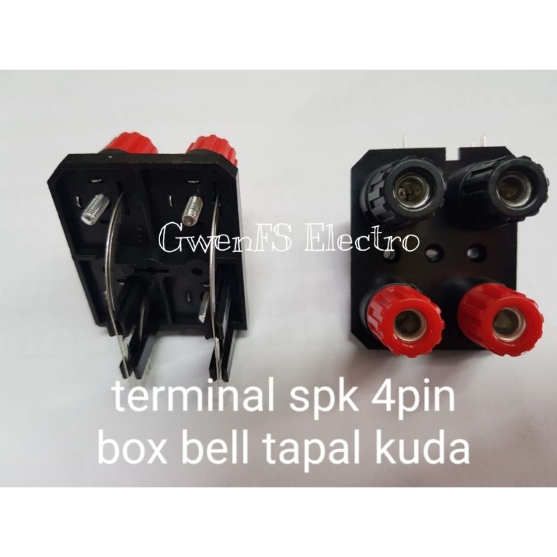 Terminal Speaker Box 4 Pin Box Bell Tapal Kuda Binding Post Pos  4Pin 4P