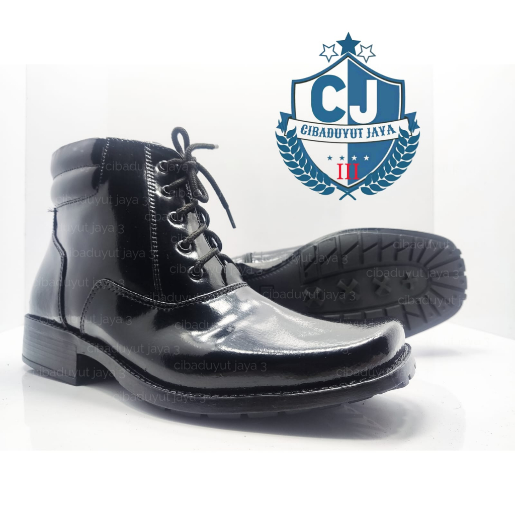 SEPATU KILAP PANTOFEL KULIT SEMI PDH PDL POLISI POLRI TNI SECURITY SATPAM DINAS KERJA TALI IKAT RESLETING ASLI KULIT TERMURAH!