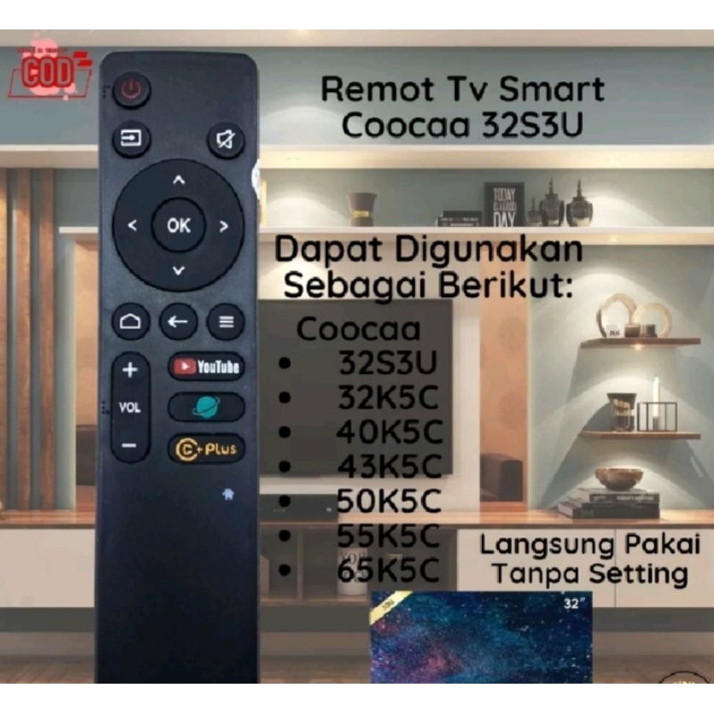 Remot remote android tv cooca