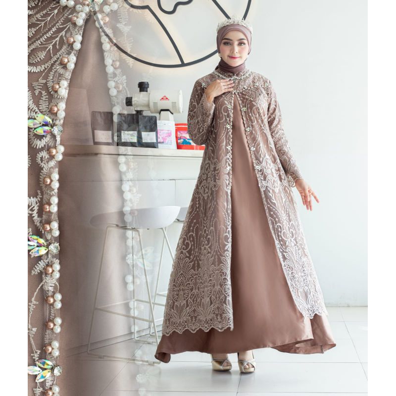 GAMIS REGINA FULL FURING SATIN VELVET//BAHAN TILLE NON GLITER HIASAN FULL PAYET BORDIR//SERAGAMAN KELUARAGA//BAJU PESTA LAMARAN//KEBAYA WISUDA//BAJU LEBARAN//BAJU KONDANGAN//KEBAYA ORIGINAL//KEBAYA MODERN//BY DIPA COLLECTION