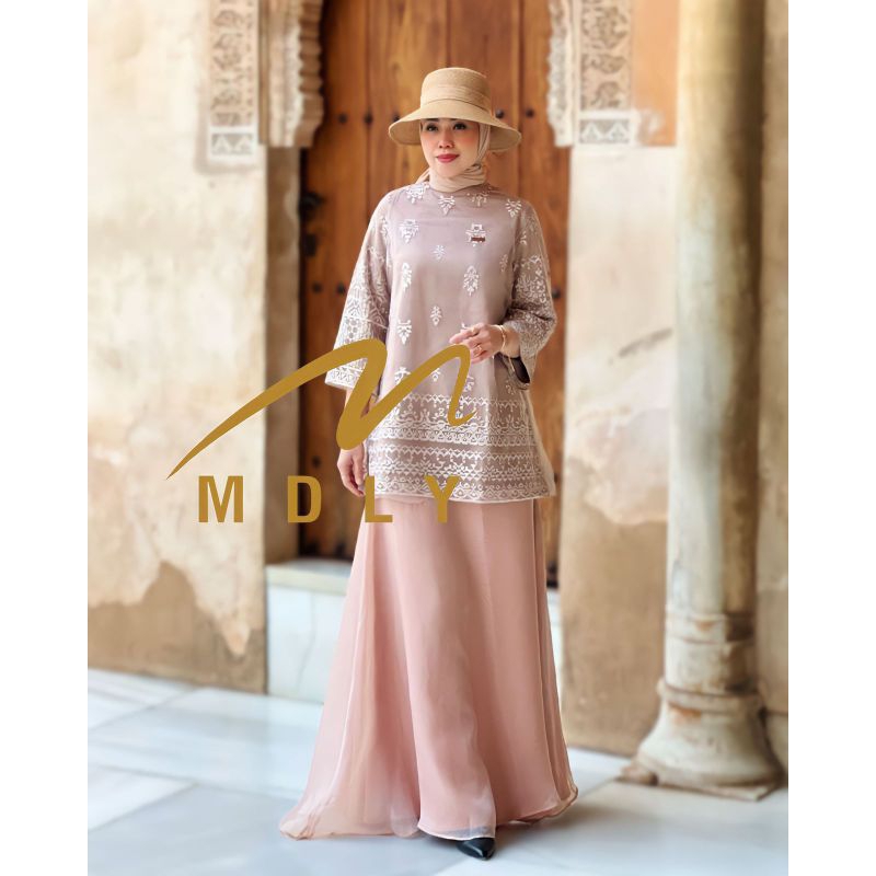 Nyna blouse by MDLY serie/tunik terbaru MDLY/tunik brokat