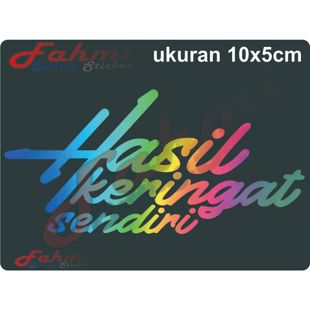 stiker hasil keringat sendiri