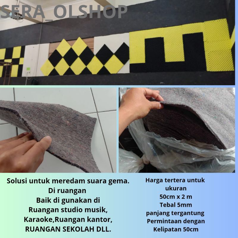 Karpet Peredam Suara Ruangan Tebel 5mm lebar 2 meter