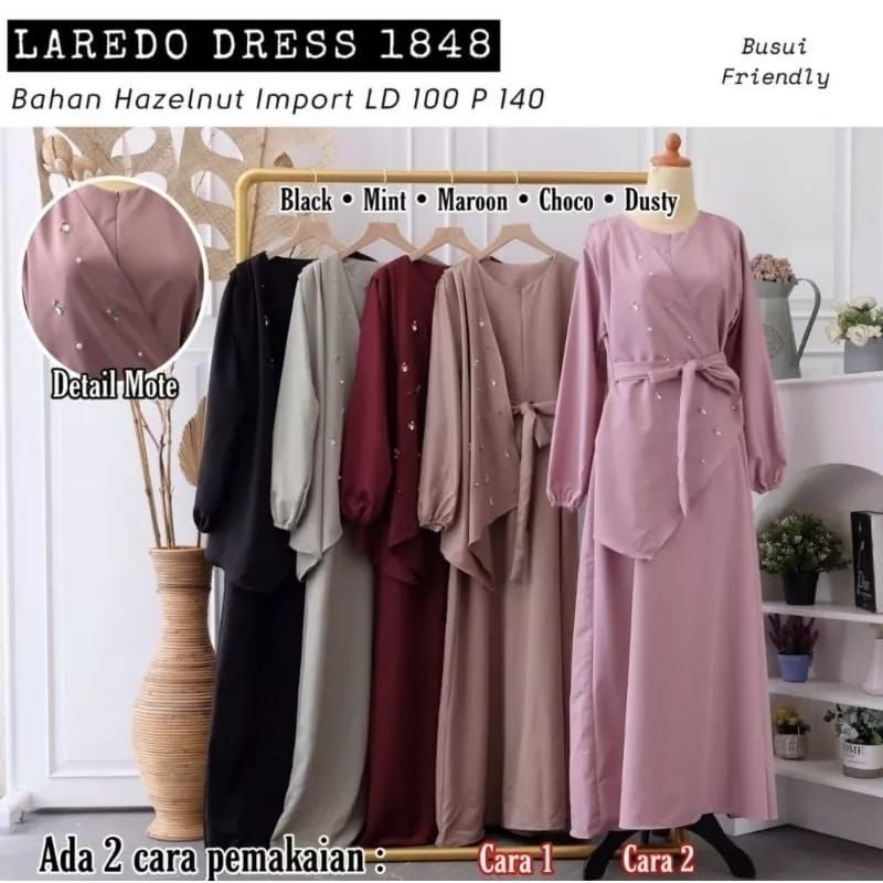 LAREDO DRESS / GAMIS LEBARAN / GAMIS PAYET / GAMIS 2 IN 1