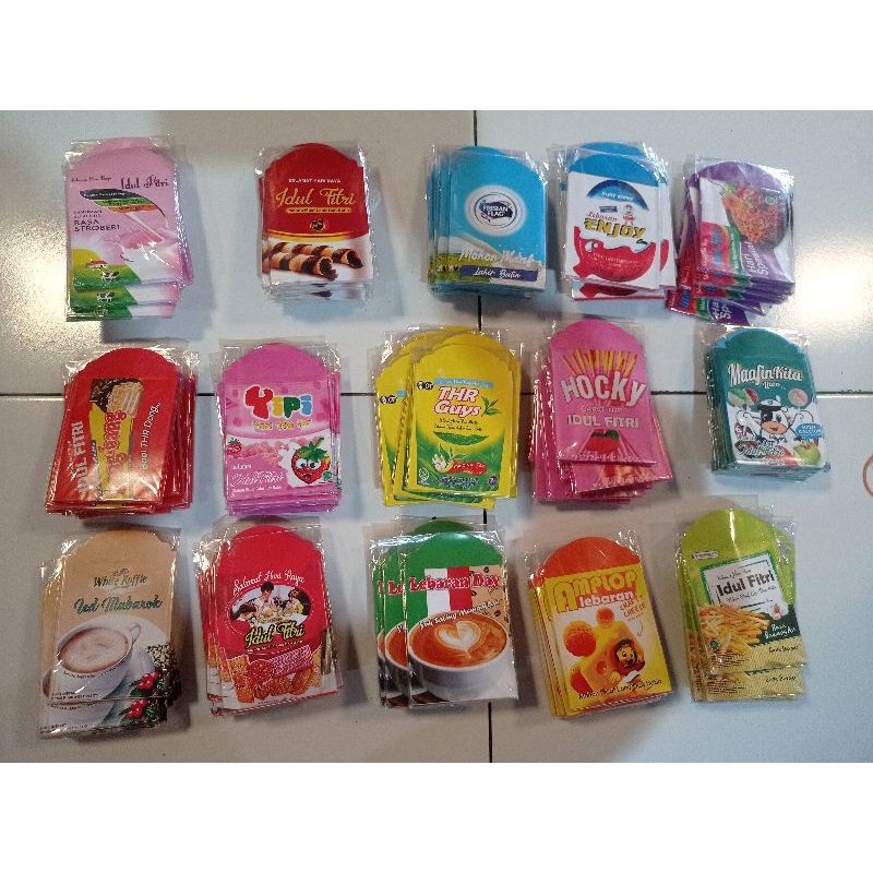 

AMPLOP LEBARAN GROSIR MURAH UKURAN MEDIUM MOTIF SNACK - MOTIF KARTUN/KARAKTER - MOTIF UANG1 PAK ISI 10 PCS