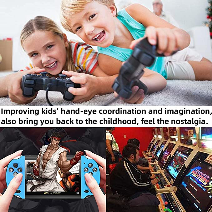 X7+ Handheld Game Console With Camera 4.3 Inch Screen HD Handheld Video Game Console HDMI-Compatible Dual Joystick