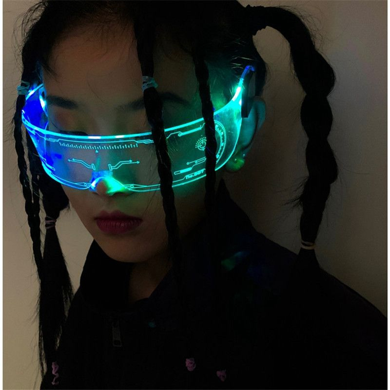 【Dual Control 7 Warna】Glasses LED/Kacamata LED Party/Kacamata Pesta Penerangan