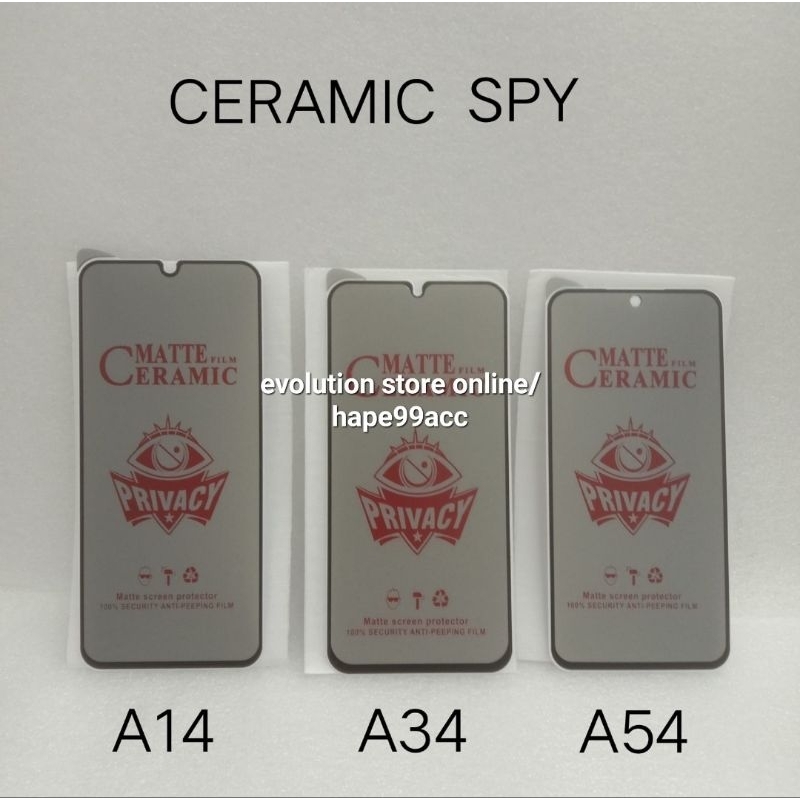 Samsung A14 M14 A24 A34 5G A54 5G anti gores spy nano ceramic matte