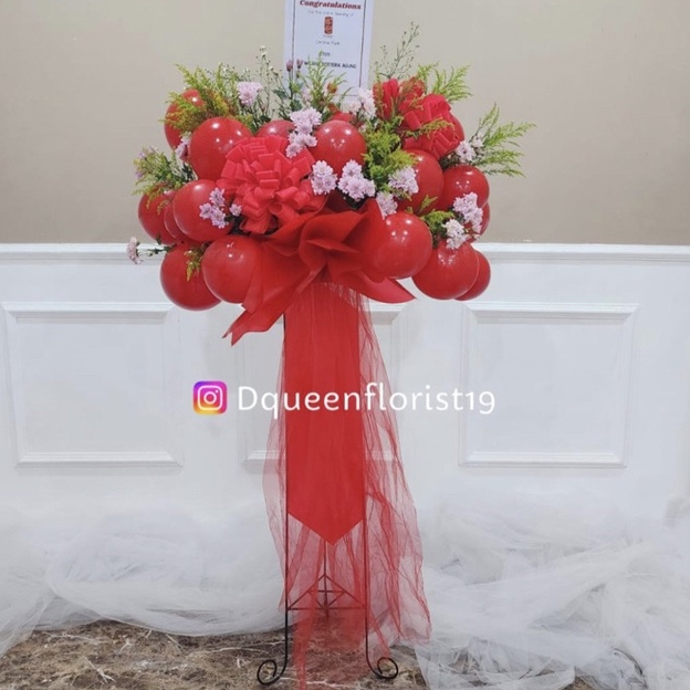 Standing bunga dekorasi flower ulang tahun